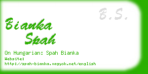 bianka spah business card